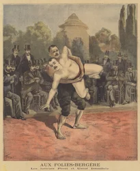 The Wrestlers Pierri and Usouf Ismaillolo at the Folies-Bergere